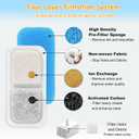 25 Set Cat Fountain Replacement Filters Compatible with oneisall PWF-001 2L/67oz Stainless Steel Pet Water Fountain Filters with Replacement Pre-Filter Pump Sponges