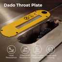 TonGass Dado Throat Plate Compatible with DeWalt 10" Portable Table Saw, Fits for DWE7490, DWE7491, DWE7491RS (Type 2), DWE7492 - Made from Aluminum Alloy