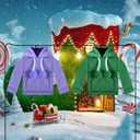 Meooeck 6 Pieces Christmas Doll Accessories Set Including 2 Holiday Clothes Outfit, and 4 Novelty Toy Accessories for Kid(Fishing)