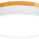 Dimmable LED Wood Flush Mount Ceiling Light Fixture 3000-6000K Tunnable 12 Inch, 24W Modern Close to Ceiling Light, Bedroom Light for Kitchen, Hallway, White, Type B 5CCT