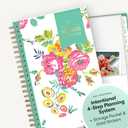 Blue Sky Day Designer 2026 Weekly and Monthly Planner Calendar, January 2026 - December 2026, 5" x 8", Clear Pocket Cover, Durable Twin Wire Binding, Includes Storage Pocket, Stickers, Peyton White