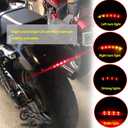 DREAMIZER Motorcycle Brake Tail light Fender Edge LED Lamp with Turn Siganls Compatible with Sportster XL883N 1200N XL1200V XL1200X Cafe Racer Chopper - Smoke