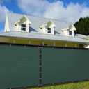 6' x 50' Green Privacy Screen Fence Cover Heavy Duty Fencing Mesh with Zip Tie for Deck, Patio, Backyard, Outdoor Pool, Porch, Railing - We Can Make Custom Sizes