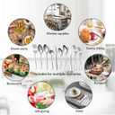 Kyraton Silverware Set 45 Pieces Service for 8, Stainless Steel Flatware Sets Cutlery Set, Spoons and Forks Silverware Dishwasher Safe, First Apartment Must Haves Utensils Set