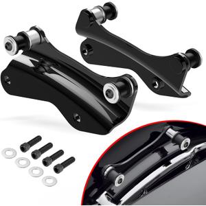 Amazicha Vivid Black 4 Point Docking Hardware Kit Compatible for Harley Davidson Touring Street Glide Electra Glide Road King Road Glide 2014 2015 2016 2017 2018 2019 2020 2021 2022 2023 2024 (Docking Without Cover)