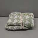 Snuggle Sac Houndstooth Throw Blanket for Couch, Reversible Super Soft Warm Blankets Cozy Knit Fuzzy Plush Lightweight Throws for Sofa, Bed, Camping, Green,50x60 inches