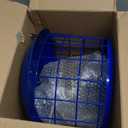 Kingsyard Bluebird Feeders for Outdoors Hanging, All Metal, Cage Mealworm Bird Feeder with Tray, Squirrel Proof & Weatherproof, Easy to Refill & Clean (Blue)