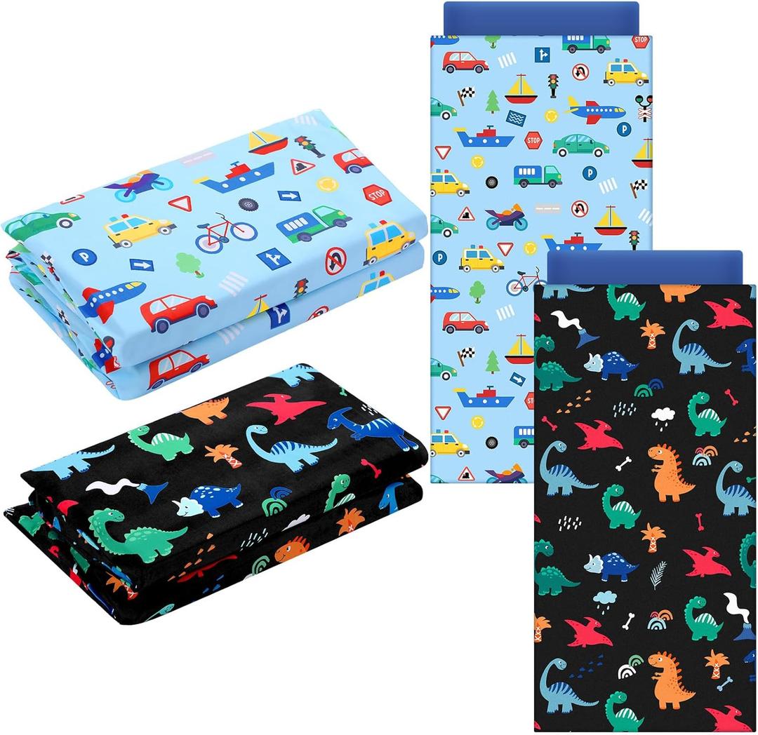 2 Pcs Nap Mat Cover for Kindermat Sheet Daycare Nap Mat Cover Preschool Kindergarten 47 x 21.25 Inch Sewn in Flap Design for Kids Toddler Boys Girls