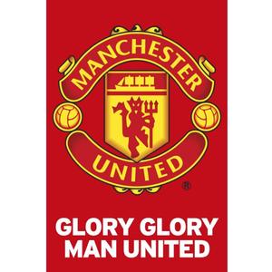 Manchester United - Glory Glory Team Crest Poster (24 x 36 inches)