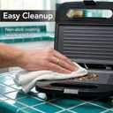 OVENTE Electric Panini Press Grill with Nonstick Plates, LED Indicator Lights, Thermostat Control, Cool Touch Handle, Compact Sandwich Maker Perfect for Cooking Breakfast, Snacks & More, Black GP0401B