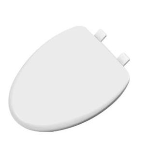 1F1R7-00 Premium Molded Wood Round Toilet Seat with Slow Close Hinge & OSG, White
