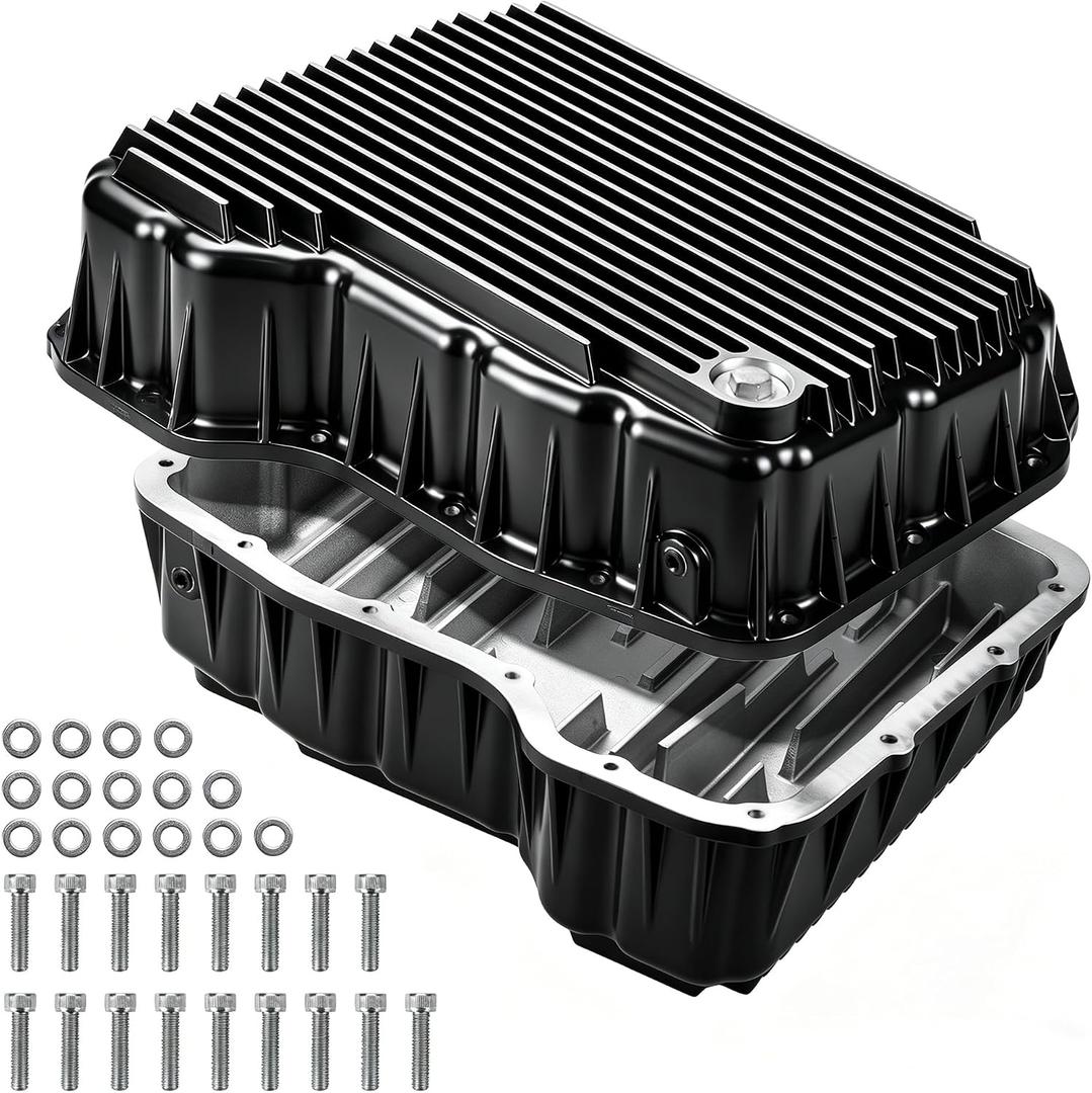 228052110 Heavy Duty Cast Aluminum Transmission Oil Pan 68RFE Compatible with Dodge Ram 2500 3500 6.7L 2007 2008 2009 2010 2011 2012 2013 2014 2015 2016 2017 2018 2019 2020 2021 2022 2023 2024 2025