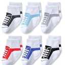 EPEIUS Baby Girls Non-Slip Socks Like Shoes Infant Girl Grippy Socks Anti Slip Booties 6-12 Months Shoelace_2 6 Pack