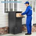 WTFGO Package Delivery Box for Outside, Parcel Drop Box, Classic Black | Large, Lockable & Weatherproof, Anti-Theft, For Porch, Curbside, House Storage, 60 Gallon