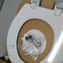 Mayfair Cameron White Toilet Seat, Non Slip Heavy Duty Wood, Easy Clean, Made in USA, Elongated