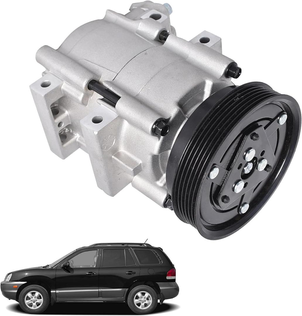 A/C Compressor with Clutch Replacement for Santa-Fe 2001-2006 Replacement for 10957SC