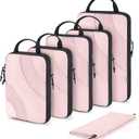BAGSMART Compression Packing Cubes, 6 Set/4 Set/2 Set Travel Packing Cubes for Carry on Suitcases, Compression Suitcase Organizers Bag Set & Travel Cubes for Luggage, Lightweight Packing Organizers