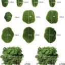 Chuangdi 20 Pcs Artificial Moss Rock Assorted Sized Decorative Faux Green Stones Green Moss Balls Decor for Floral Arrangements and Crafting Gardens