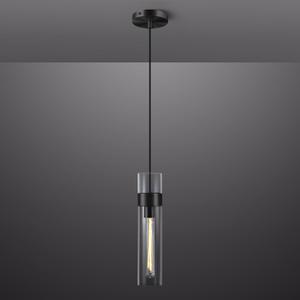 Modern Glass Black Pendant Lights Kitchen Island, Adjustable Cord Pendant Light Fixtures, Kitchen Pendant Lighting Over Island, Indoor Chandeliers for Bedroom Bathroom, Included Bulb