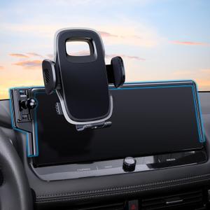 Car Phone Holder for Nissan Rogue 2021 2022 2023 Accessories, 12.3" Screen Phone Mount with Fixed Storage Tray Kit for Rogue SL/Platinum High-end Models