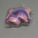 iClever Kids Bluetooth Headphones, Light Up Cat Ear,60H Playtime, USB C Fast Charging, Safe Volume 74/85dBA, Bluetooth 5.3,Toddler Headphones Wireless for iPad Tablets Travel,Meow Cookies-Peach Pink