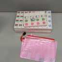 Soulchen Kaleidoscope Mahjong Tile Set 160 Mahjong Tiles 1.2'' Pink American Mahjongs Tile Set with Mahjongs Bag (Bamboo)