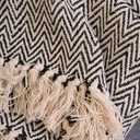 DII Chevron Throw Collection Handloomed Cotton, 50x60, Black