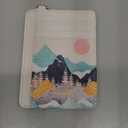 Credit Card Holder Slim Wallet, Sunrise Mountain RFID Wallet Women Front Pocket Card Holder Travel Thin Small Cute ID Window PU Leather RFID Blocking Case Organizer