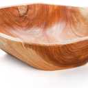 ZENFUN Natural Wood Fruit Bowl 7.8-9.5 Inch, Unique Root Dish Bowl, Fruit Snack Dish for Sandwich Bread Serving, Handmade Serving Bowl for Candy, Vintage Ring Dish, Serving Appetizer Display