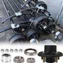 BuleVina 1 Set Trailer Wheel Idler Hub Kits, 5-Hole, 4.75'' Bolt Circle Idler Hub for 3500 lbs Axle, Suit 1-1/16" to 1-3/8" Spindle, 5x4.75 Idler Hubs Bearing Kits Replacement fits for Dexter ALKO