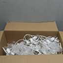 Brightown 100 Feet C9 Christmas String Lights, Outdoor Christmas Lights with 100 Clear C9 Light Bulbs for Outdoor Patio Room Christma Party Backyard Decoration, Glass Bulb, White Line