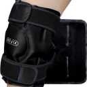 REVIX Ice Wrap for Knee Discomfort, Reusable Knee Ice Pack Wrap with Cold Compress Therapy for Muscle Ache, Promotes Post-Workout Recovery, Soft Plush Lining, Black