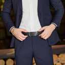 VATAN Men's Belt Leather Ratchet Belt for Men Dress Casual Every Day with Adjustable Buckle, Trim to Fit (Black-knight)