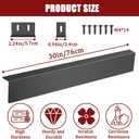 30" Stove Range Gap Filler, Slide-in Range Filler Kit, Behind Stove Gap Filler Shelf Between Stove Range for Most Brands Kitchen Stove (Black)
