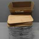 CiWiVOKi 6 Pack Clear Storage Bins with Bamboo Lids, Stackable Organization and Storage Containers with Handle for Pantry, Cabinet, Closet, Fridge, Bathroom, Organizer Bins for Home & Kitchen