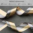 2 x Pretty Jolly Silver Gray Metal Glossy Ribbon for Gift Wrapping Handmade Bright Fabric Glitter Ribbon for Flower Bouquet Double Sided Sparkly Ribbons for DIY Crafts Wedding Invitations 1 Inch 20Yds