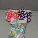 Pet Soft Washable Female Diapers (3 Pack) Female Dog Diapers, Comfort Reusable Doggy Diapers for Girl Dog in Period Heat (Bloom, L) (Large:19''-25'')