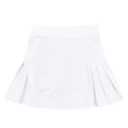 JESKIDS Girls' Tennis Skirts Golf Pickleball Athletic Running School Sport Pleated Skort Pockets and Shorts 8-9 Years White (White, L)