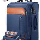 Softside Expandable Carry On Luggage, 20in Carry on Suitcase with Wheels
22x14x9 Airline Approved Luggage with TSA Lock/Front-Access 15.6in Device Compartment/4 Packing Bags For Travel Business Trip