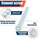 Tandefio 120 Pack 3/8 x 4 Concrete Anchors and Screw Kits Galvanized