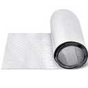 1pcs 10'' x 120'' Diamond Plate Sheet Metal, 17GA Heavy Duty Tread Aluminum Sheet Silver Diamond Cross Pattern Plate for Wall Covering, Cargo Trailer, RV and More