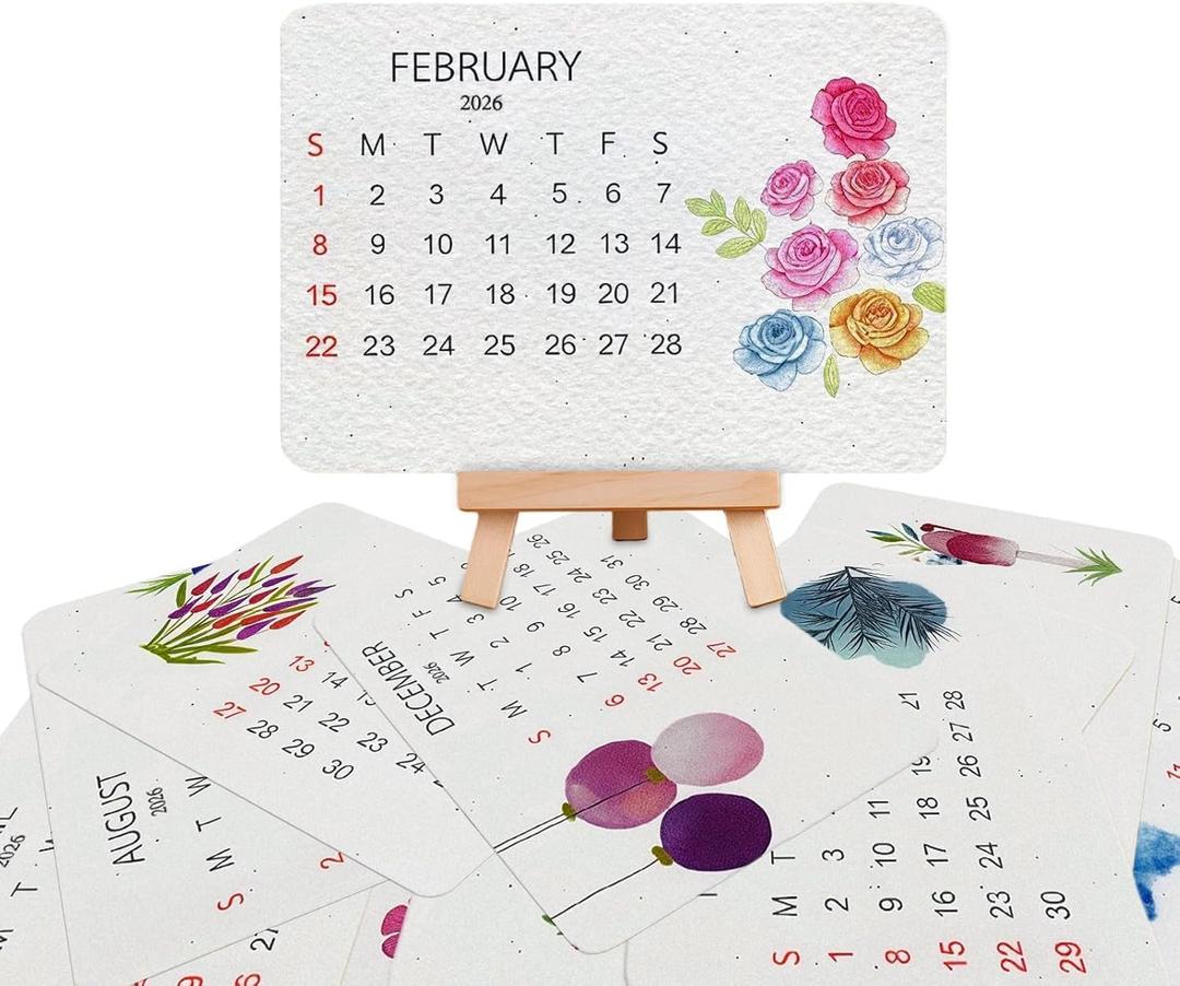 Eco-Friendly Plantable Seed Calendar 2026 - Biodegradable Monthly Planner with Wildflower, Herb & Fruit Seeds for Homes to Live In, Garden & Decor,Adding Nature
