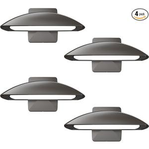 LED Outdoor Flood Light with Dusk to Dawn Photocell 75W Outdoor Security Light for Gardens Yards UL Listed 4000k Residential Full Cutoff Wall Pack 180° Adjustable Knuckle 8400LM Dark Bronze 4 Pack