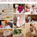 labebe Kids Rocking Horse White Swan, Stuffed Animal Wooden Rocker for Children 6 Months Boys and Girls/Nursery Christmas, Birthday Gift (Rocking Swan)