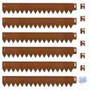 Gabviem Cor Ten Steel Landscape Edging 40" L x 6" H, Hammer-in Landscape Edging, Metal Garden Edging Border with 6 Clips & Gloves - Edge for Lawn Yard COR-Ten Steel (6 Pack)