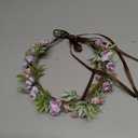 Vivivalue Wedding Flower Crown Flower Garland Headband Hair Wreath Floral Headpiece Halo Boho Party Prom Festival Photos