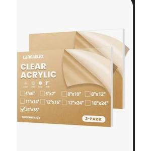 Plexiglass Sheets (6mm Thick (1/4"), 24" x 36" (2 Pack))
