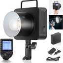 NEEWER Q4 400Ws Studio Flash Outdoor Strobe 2.4G TTL & QPRO-N Trigger Compatible with Nikon, 1/8000 HSS/30W Modeling Lamp/400 Full Power/0.01-1.2s Recycle/21.6V 2800mAh Battery for Wedding Photography