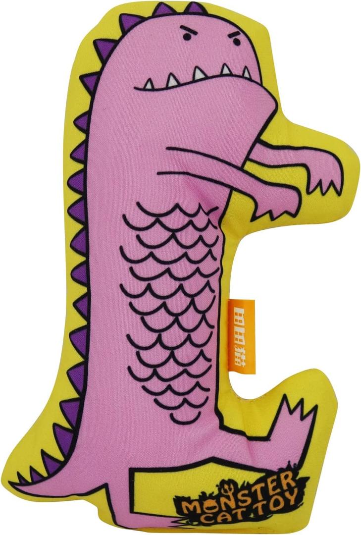 TTcat Organic Catnip Toy for Cats & Kittens,Cat Chew Toy for Indoor Cats,Purple Monster