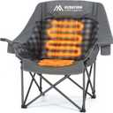 Oversized Heated Camping Chair with 3 Levels Adjustable Temperature Grey